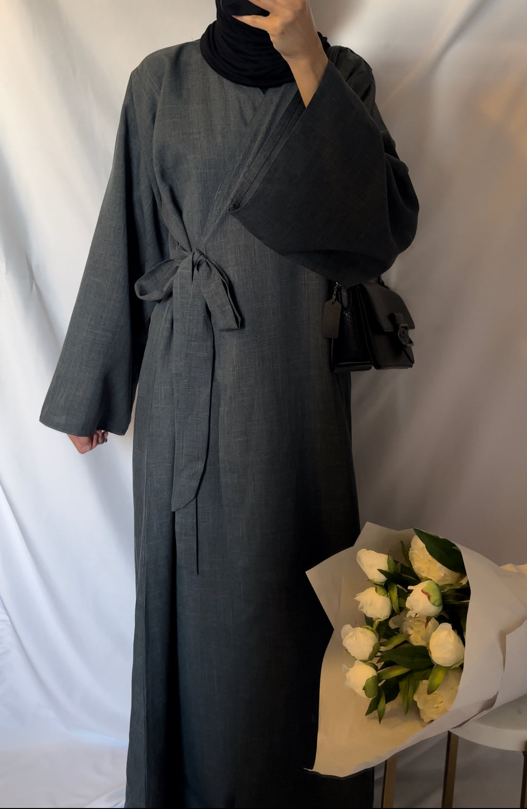 Linen Wrap Abaya