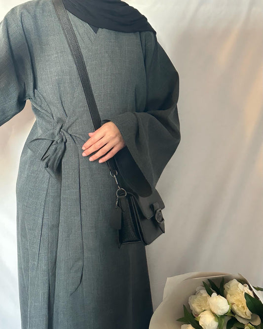 Linen Wrap Abaya