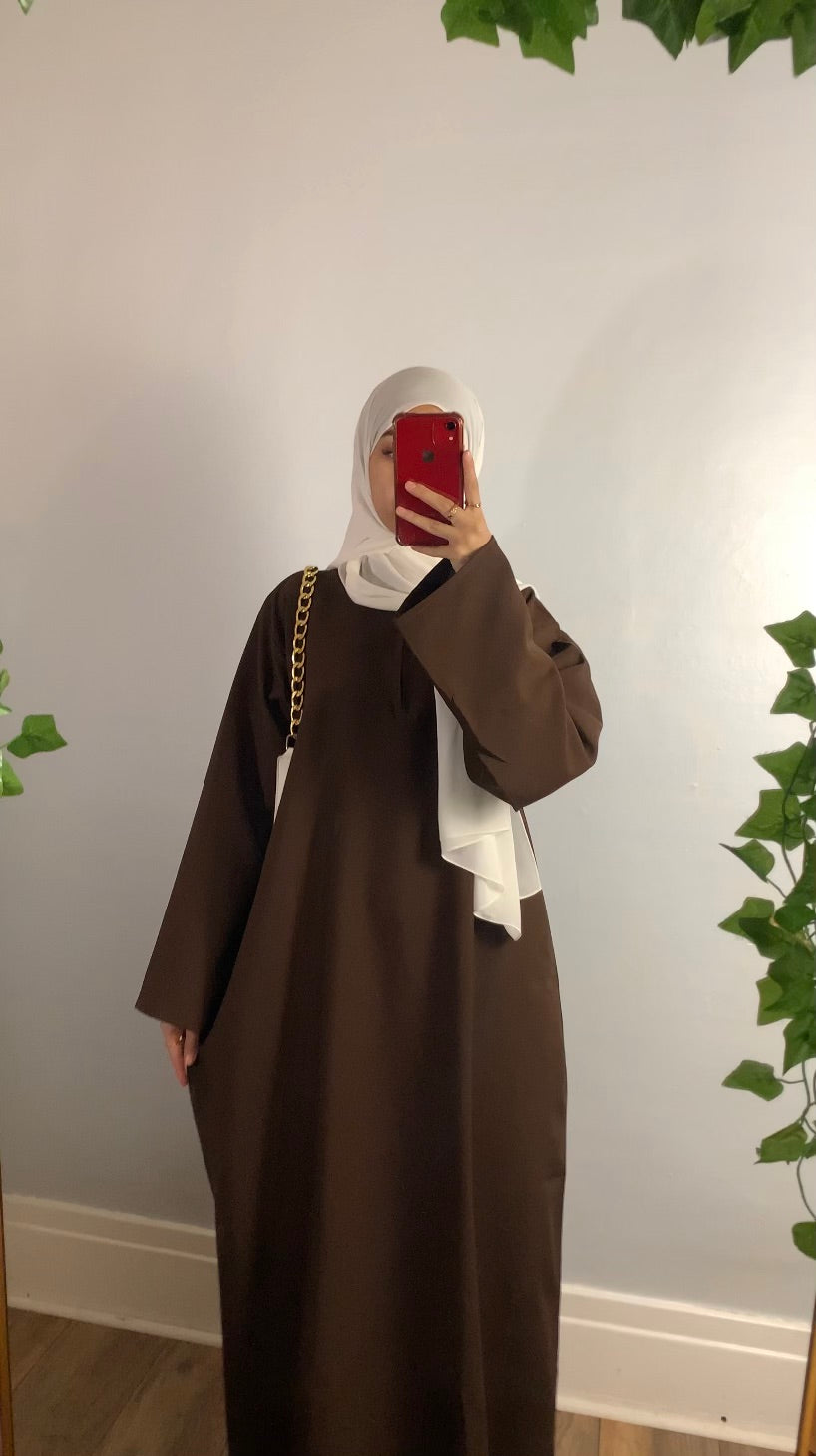 Casual Brown and Khaki abaya